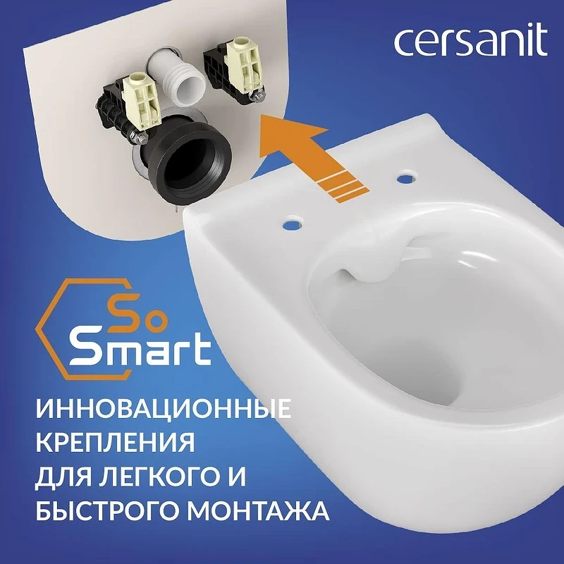 Унитаз с инсталляцией Cersanit Carina XL DPL EO Slim + Aqua 50 Prime P 69326 цвет Белый с сиденьем Микролифт и клавишей смыва цвет Хром глянцевый