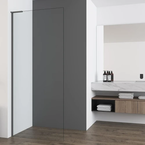 Душевая перегородка Vincea Walk in 80 VSW-7HA800CLGM профиль вороненая сталь стекло прозрачное