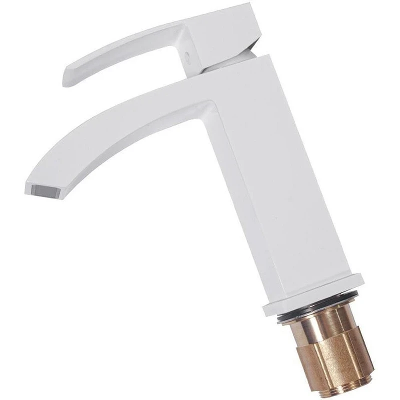 Смеситель для раковины Hansberge Cubito H1077W цвет Белый Хром