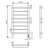 Электрический полотенцесушитель Comfysan Puro-K EC-8 80x40 013158 Хром