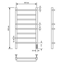 Электрический полотенцесушитель Comfysan Puro-K EC-8 80x40 013158 Хром
