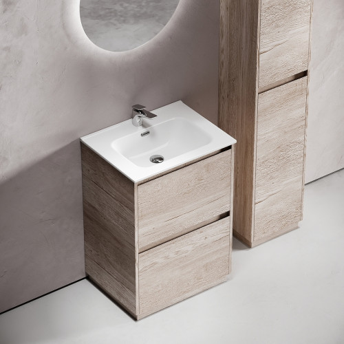 Тумба под раковину Sancos Libra Floor 60 LB60FEG Дуб галифакс натуральный МДФ / ЛДСП