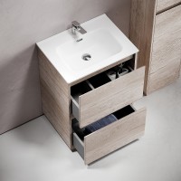 Тумба под раковину Sancos Libra Floor 60 LB60FEG Дуб галифакс натуральный МДФ / ЛДСП
