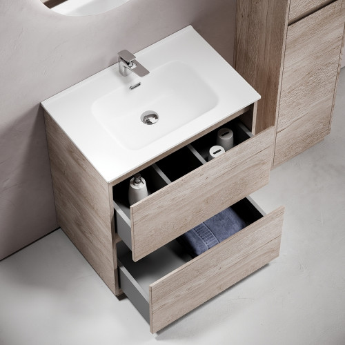 Тумба под раковину Sancos Libra Floor 60 LB60FEG Дуб галифакс натуральный МДФ / ЛДСП