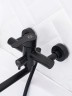 Смеситель для ванны Ростовская Мануфактура Сантехники SUS124BL-006EP универсальный Черный матовый нержавеющая сталь на стену