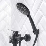 Смеситель для ванны Ростовская Мануфактура Сантехники SUS124BL-006EP универсальный Черный матовый нержавеющая сталь на стену