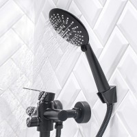 Смеситель для ванны Ростовская Мануфактура Сантехники SUS124BL-006EP универсальный Черный матовый нержавеющая сталь на стену