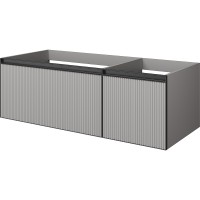 Тумба под раковину Boheme Armadi Art Quatro 2 120 790-M2-120-L-RIB-A подвесная Luna fuga профиль Антрацит МДФ / ЛДСП