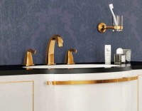 Смеситель для раковины Creavit Giza GZ1503G Золото латунь