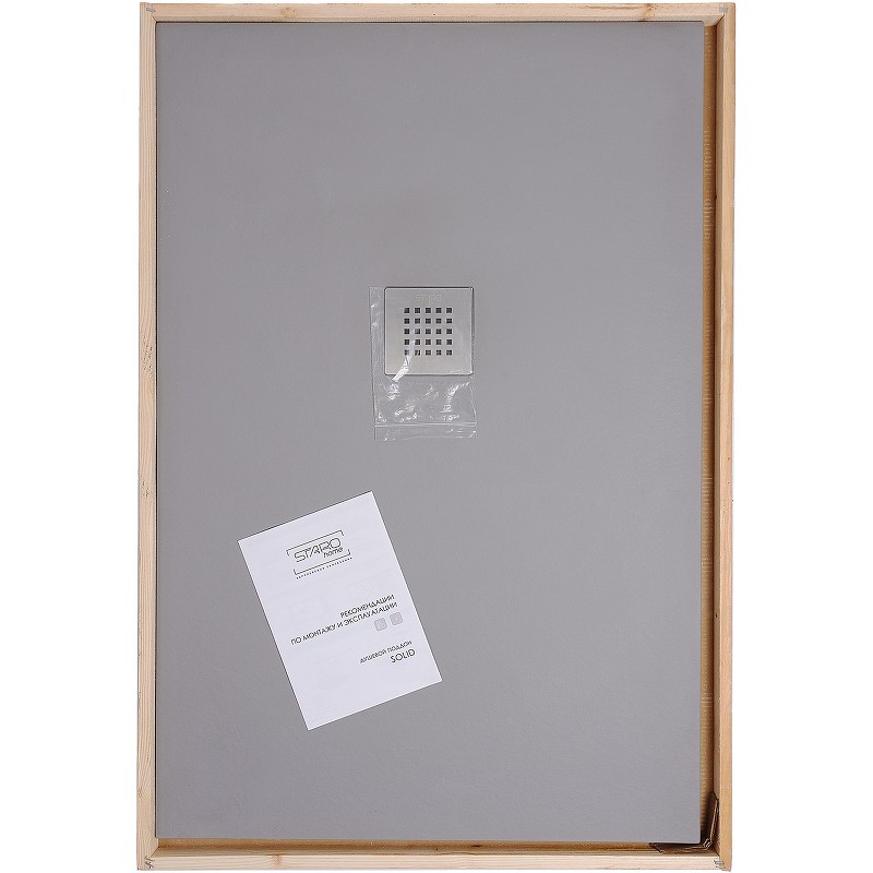 Душевой поддон из искусственного камня Starohome Solid 140х80 1237833 Grey Matt