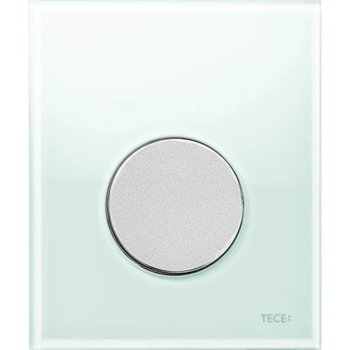 Кнопка смыва для инсталляции Tece Loop Urinal Glass 9242652 Зеленая Хром матовый