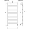 Электрический полотенцесушитель Point Вега PN71850GB П12 500x1000 диммер справа Графит блеск