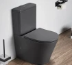 Унитаз компакт CeramaLux 2179XMDH Серый матовый с бачком и сиденьем Микролифт фаянс напольный