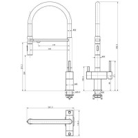 Смеситель для кухни Grocenberg GB4098BG Графит