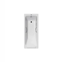 Чугунная ванна Vinsent Veron Italon 170x70 VIT1707045H/E60327CH-AS цвет Белый с хромированнами ручками и антискользящим покрытием
