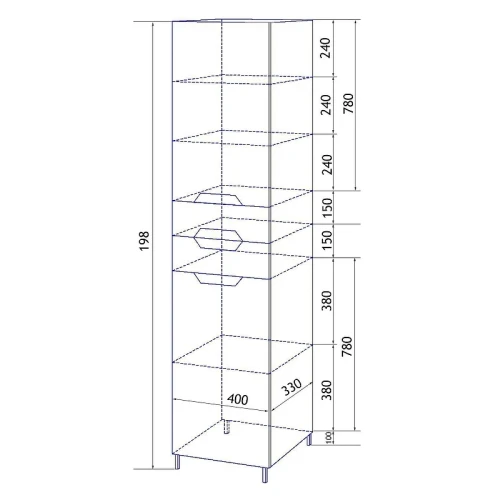 Шкаф пенал Loranto Стиль 40 L CS00024680 цвет Белый