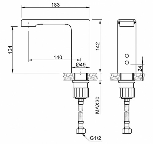 Кран для одного типа воды Nofer 07260.LN цвет Черный матовый