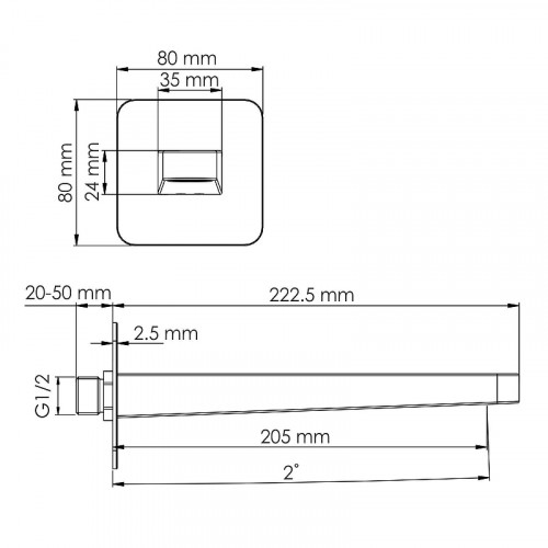 Смеситель для раковины WasserKRAFT Mosel A4651.295 Хром латунь встраиваемый