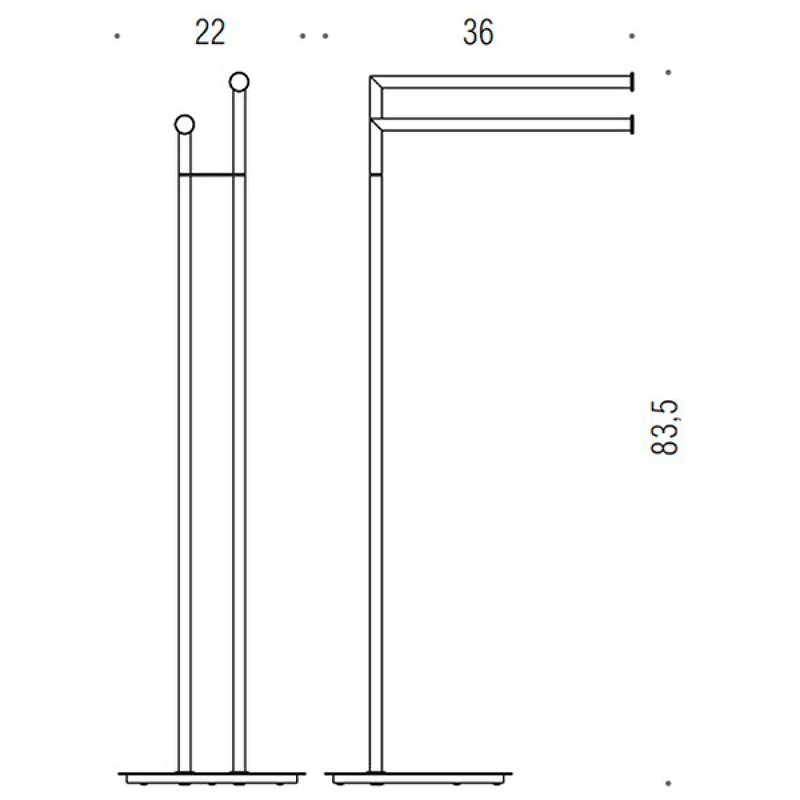 Напольная стойка Colombo Design Mini B4038.NM Черная матовая