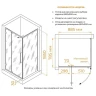 Душевой уголок RGW Classic CL-046B 90x80 350904698-24 профиль Черный матовый стекло матовое-сатинат