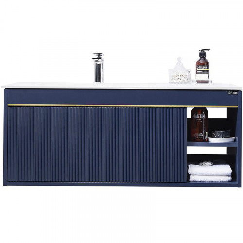 Тумба с раковиной Orans BC-1137 100 11371000 подвесная Matt deep ocean