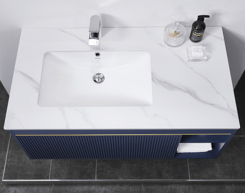 Тумба с раковиной Orans BC-1137 100 11371000 подвесная Matt deep ocean