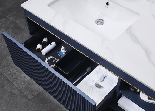 Тумба с раковиной Orans BC-1137 100 11371000 подвесная Matt deep ocean