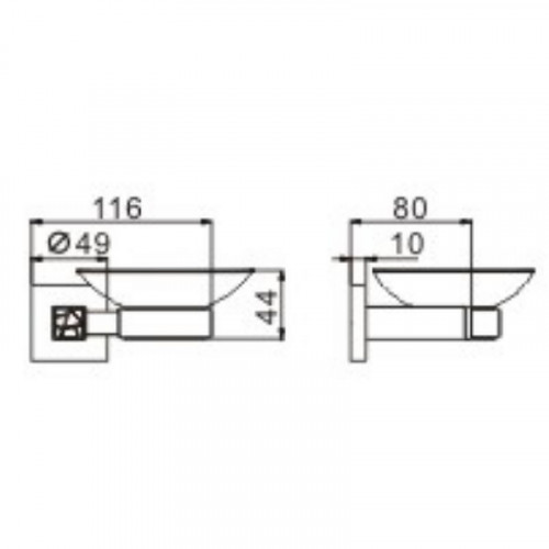 Мыльница CeramaLux Venezia 88604 Хром