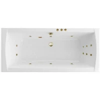 Акриловая ванна Excellent Aquaria Lux Slim 180x80 WAEX.AQU18S.SMART.BR цвет Белый с гидромассажем форсунки Бронза