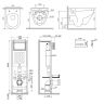 Унитаз с инсталляцией AM.PM Spirit V2.0 Aquaspin IS110301.701900 цвет Белый с сиденьем Микролифт и клавишей смыва цвет Белый глянцевый