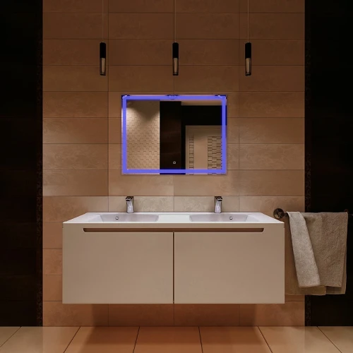 Зеркало Silver Mirrors Livia-RGB 80 LED-00002638 с подсветкой с сенсорным выключателем и диммером стекло