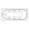 Акриловая ванна Excellent Sekwana 170x75 WAEX.SEK17.RELAX.WH цвет Белый с гидромассажем форсунки Белые