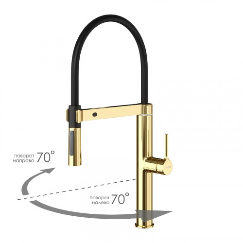 Смеситель для кухни WasserKRAFT A8877 цвет Золото глянцевое