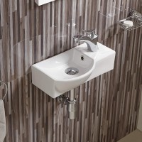 Раковина WeltWasser Aisbach 7940 GL-WT R 40 10000008687 Белая глянецевая фаянс подвесная