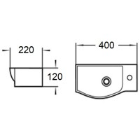 Раковина WeltWasser Aisbach 7940 GL-WT R 40 10000008687 Белая глянецевая фаянс подвесная