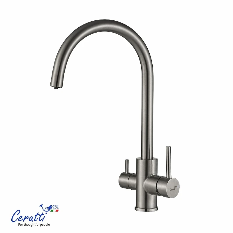 Cмеситель для кухни Ceruttispa Аниэлло (Aniello) BN CT12088 12088 цвет Никель матовый