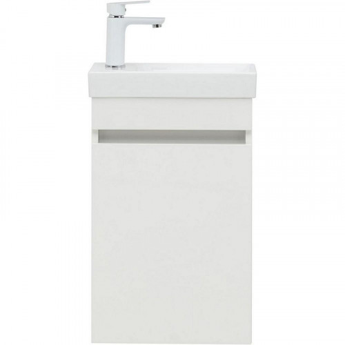 Тумба с раковиной Aquanet Вега 40 332180 подвесная Белый глянец