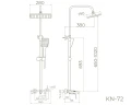 Душевая система Knotlor Vigor KN-72/BL цвет Матовый черный