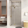 Душевая дверь WasserKRAFT Ems 120 R 76H05R-MG профиль Золото глянцевое стекло матовое