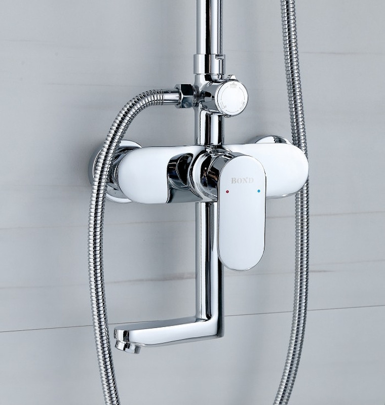 Душевая система Bond B01-9400 Хром латунь на стену