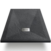 Душевой поддон из искусственного камня Vincea 110x80 VST-4SR8011A Антрацит