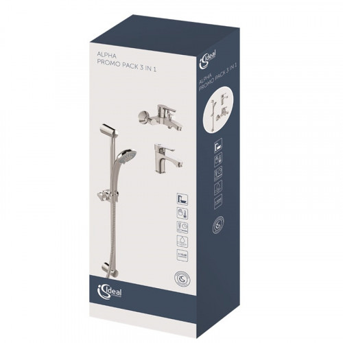 Комплект смесителей Ideal Standard Alpha BD004AA Хром латунь