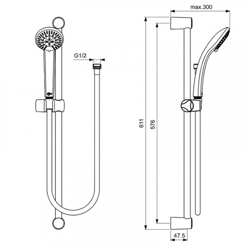 Комплект смесителей Ideal Standard Alpha BD004AA Хром латунь