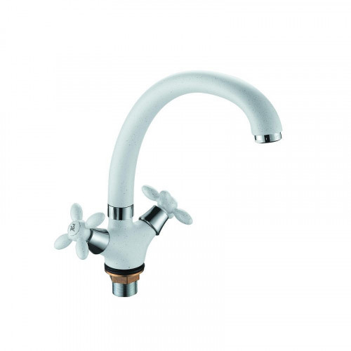 Смеситель для кухни D-Lin D153808-C цвет  Белый матовый
