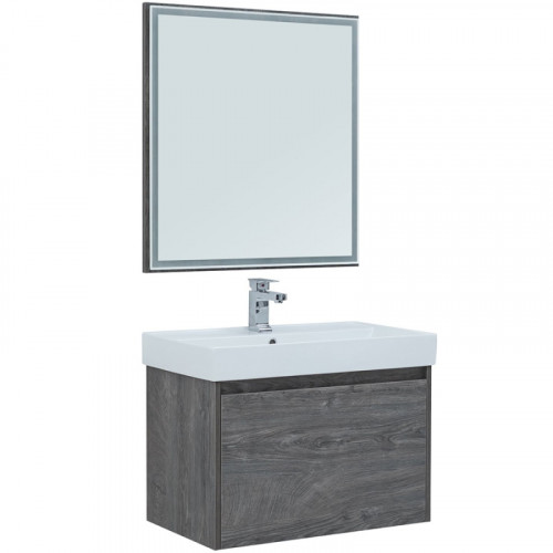 Комплект мебели для ванной Aquanet Nova Lite 75 242295 подвесной Дуб рошелье МДФ / ЛДСП