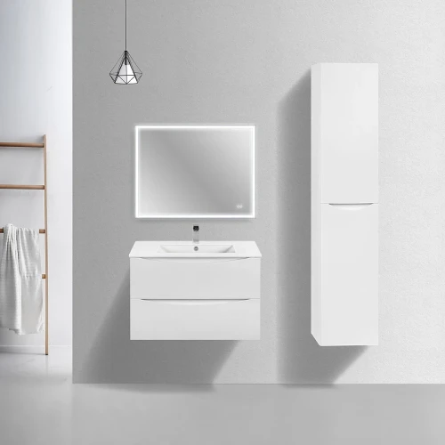Тумба под раковину Vincea Mia Slim 80 VMC-2MC800S1GW подвесная G.White МДФ / ЛДСП