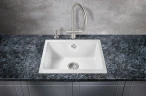 Кухонная мойка Milacio Leon 55 Cuarzo MC.77082 Белая искусственный камень (литьевой мрамор) встраиваемая сверху, встраиваемая снизу
