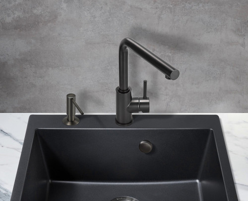 Смеситель для кухни Milacio Ultra MCU.555.TB Total Black нержавеющая сталь