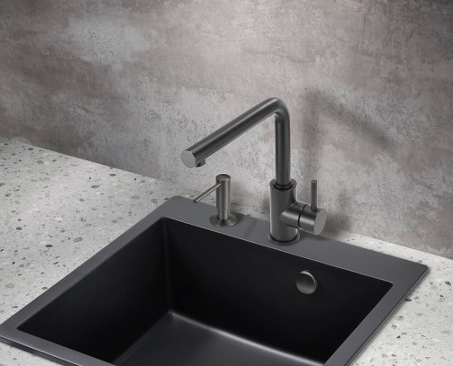 Смеситель для кухни Milacio Ultra MCU.555.TB Total Black нержавеющая сталь