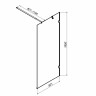 Душевая перегородка AM.PM X-Joy 80 W94WI-80-F1-MTE профиль Хром матовый стекло прозрачное